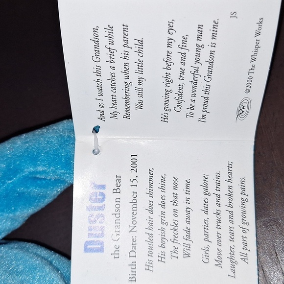 The Family Of Love Grandson Bear Duster By Whisper Works - Picture 6 of 6